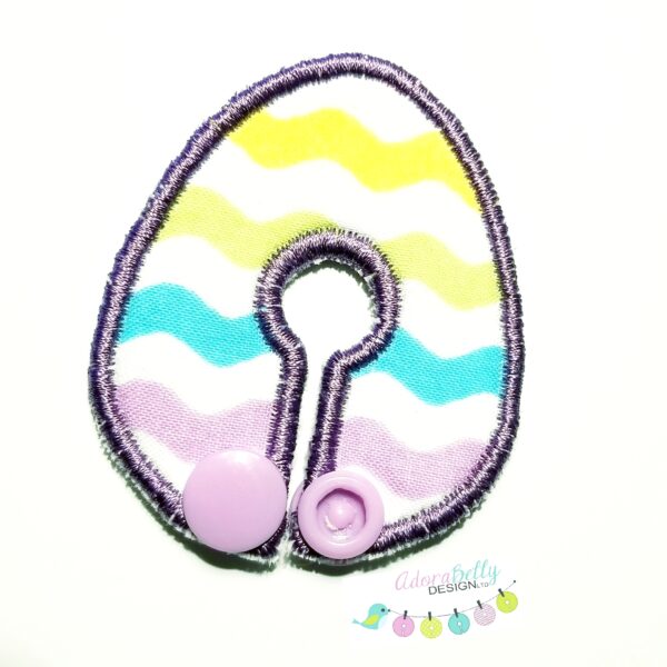 Feeding / G-Tube Cover Shaped Like Easter Egg, Pastel Colors