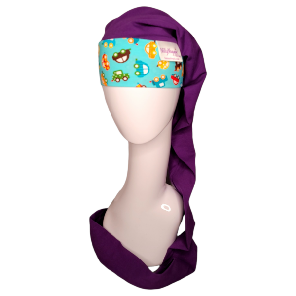 nillynoggin eeg cap with miniature cars on a mannequin head