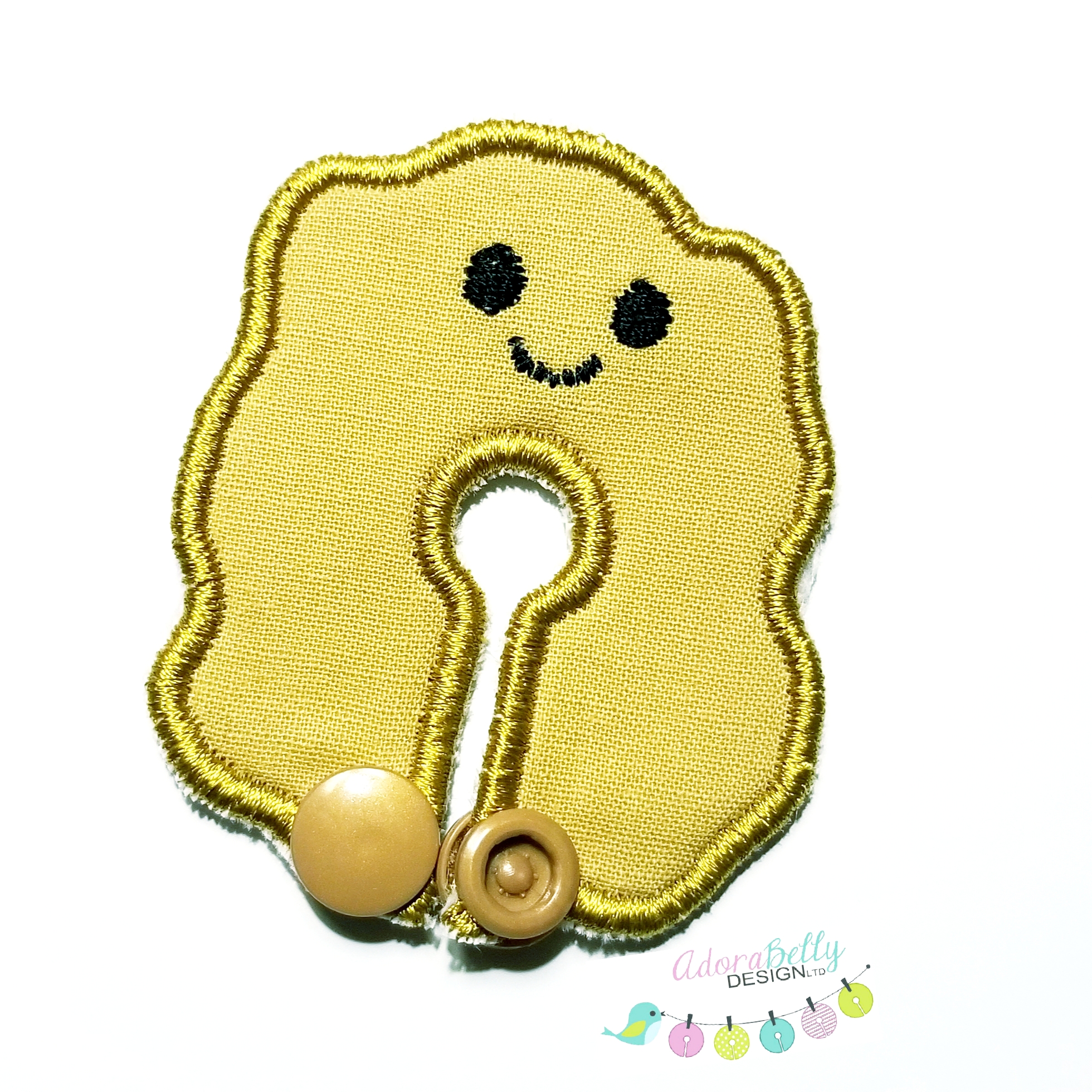 Feeding / G-Tube Cover Shaped Like Chicken Nugget, Yellow