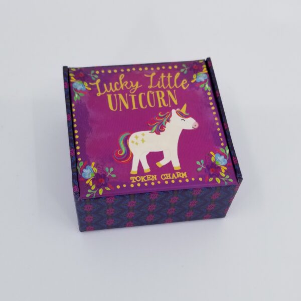 Lucky Little Unicorn Charm Keepsake Box