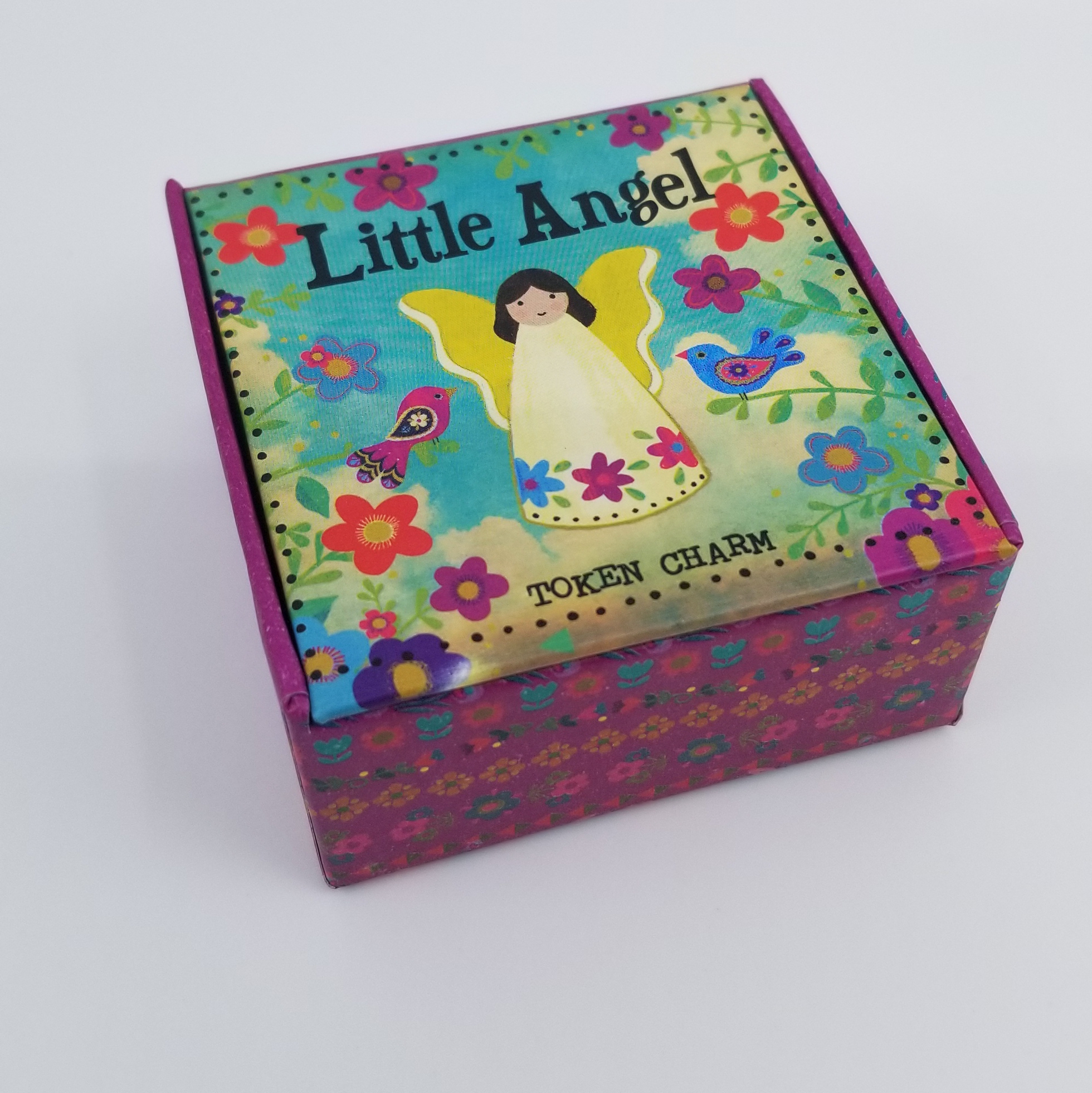 Lucky Little Angel Charm Keepsake Box