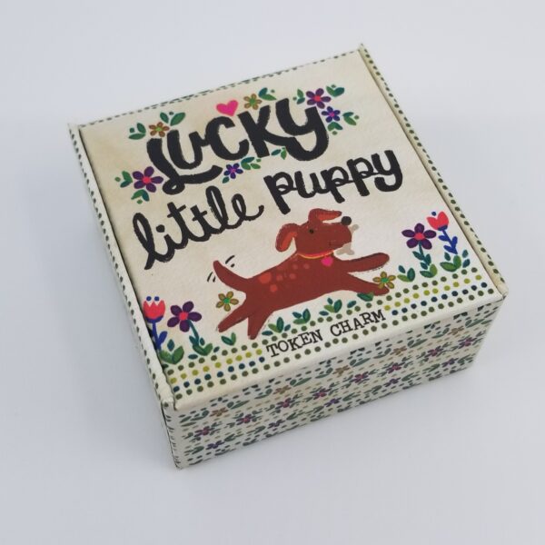 Lucky Little Puppy Charm Keepsake Box