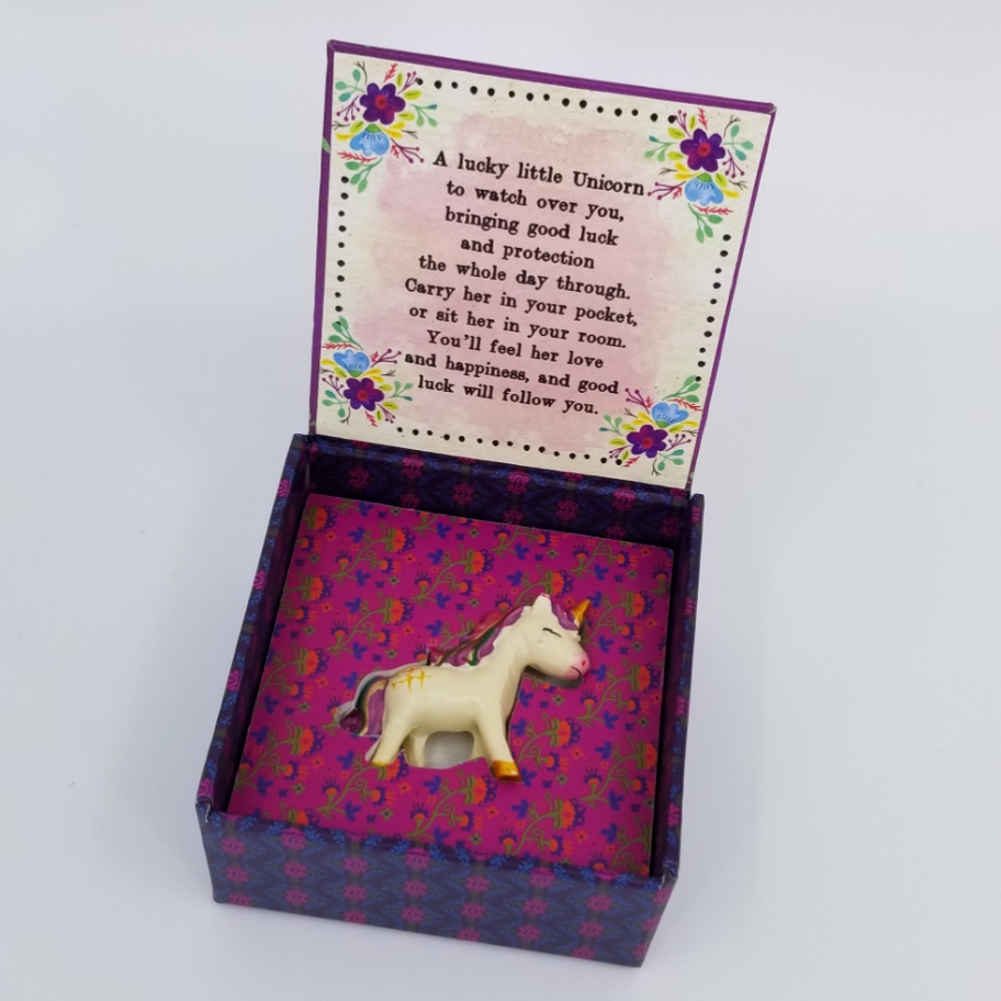 Lucky Little Unicorn Charm in a Box Happy Accessory